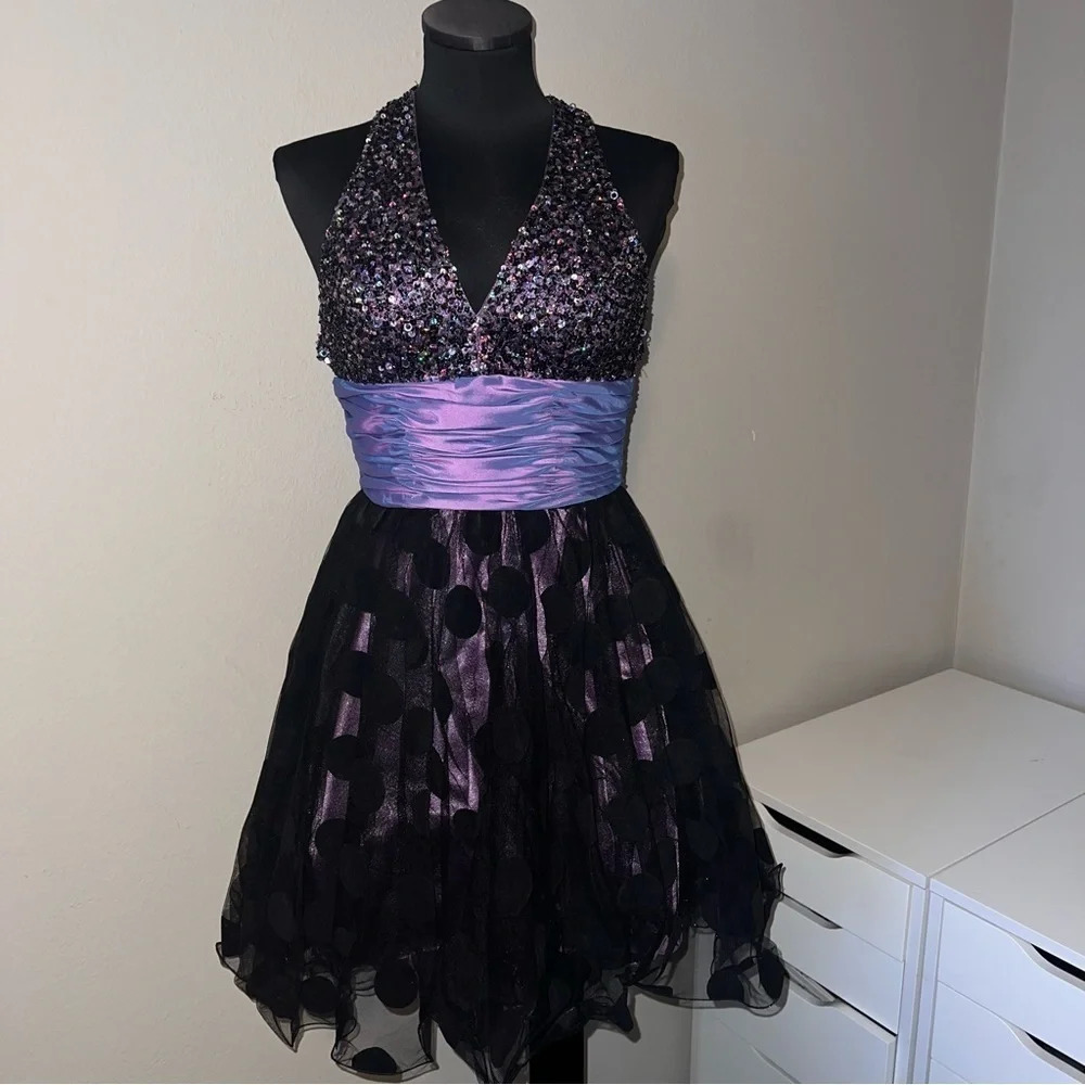 Jovani 152066 Sequence Tulle Dress Size 2